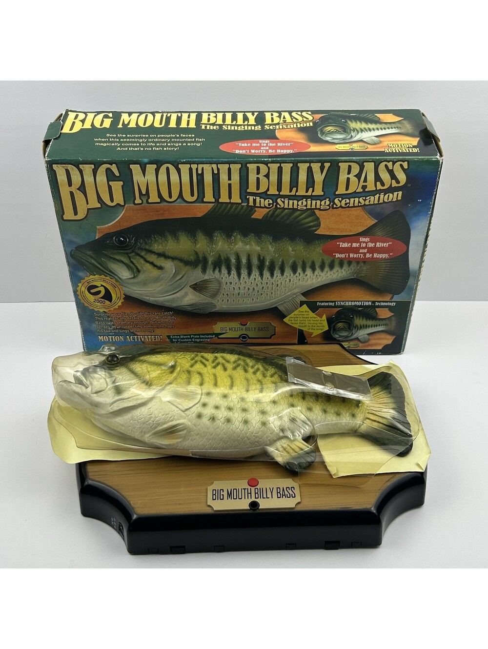 VTG 2000 Gemmy Big Mouth Billy Bass Singing Fish Original Box Tested READ   LS55